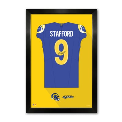 Matthew Stafford Los Angeles Rams 27" x 39" Framed Jersey Art Print